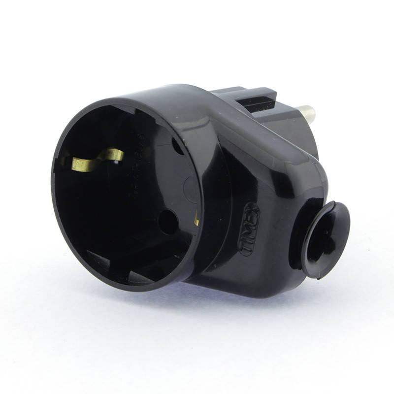 

Вилка угловая с розеткой Timex 16А черная (WT-16U/G-S CZ)