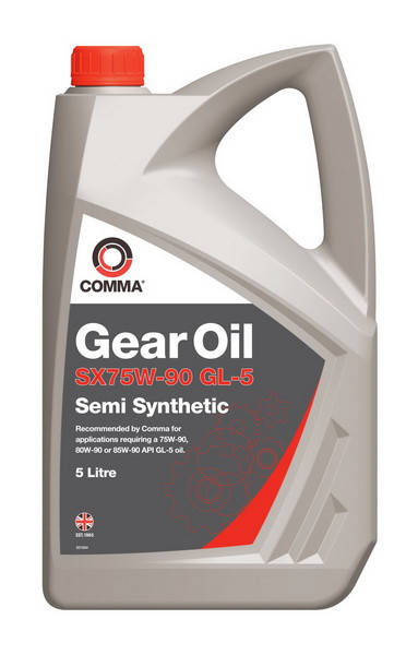

Трансмиссионное масло COMMA SX75W90 GL5 5L Semi Synthetic