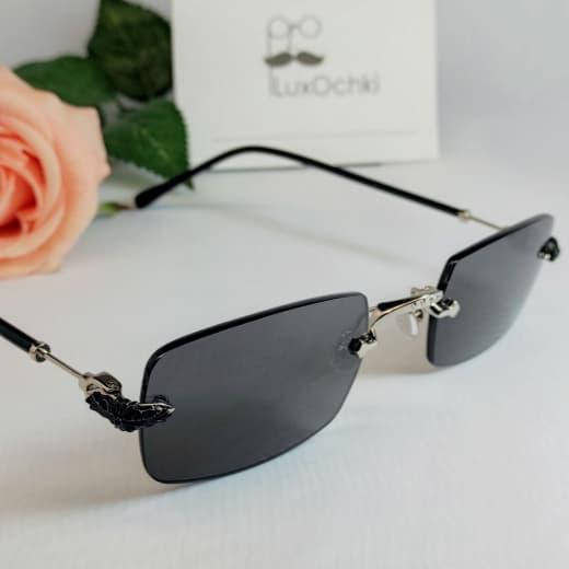 

Очки солнцезащитные прямоугольные безоправные в стиле Хром Хартс