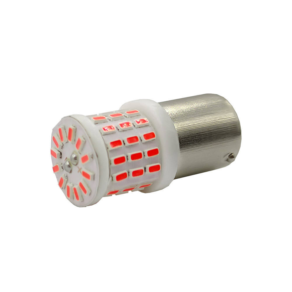 

Светодиодная лампа AVolt BA15S 1156-3014-57SMD Ceramic красная старт-стробоскоп 12v