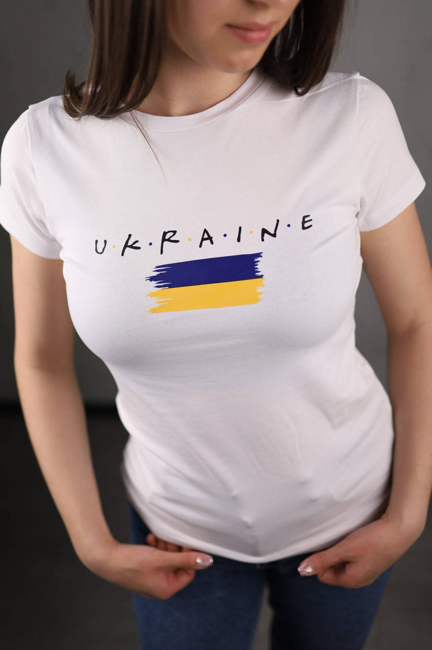 

Футболка патриотическая "Ukraine (friends)" Белый, L