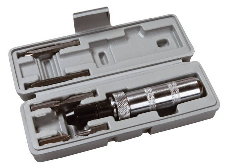 

Отвёртка ударно-поворотная MasterTool 40-0151, 6 насадок, в кейсе
