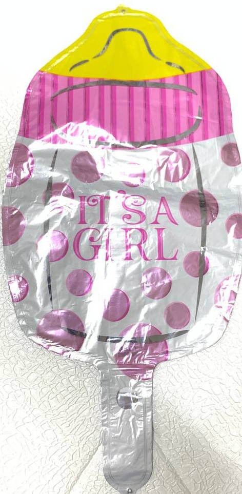 

Фольгированный шар мини фигурка "it's a girl", Разные цвета