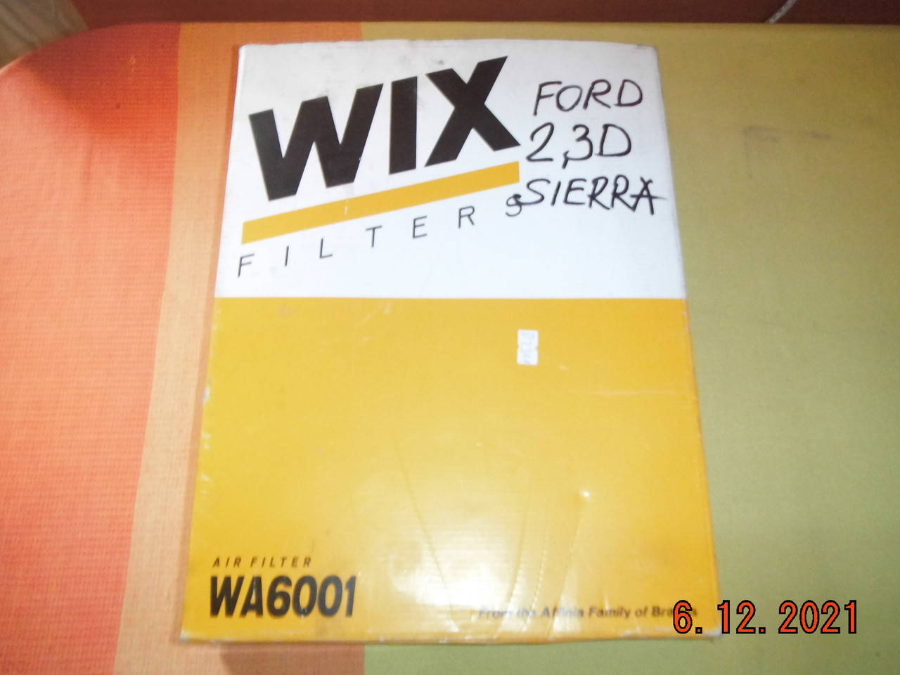 

На Ford Sierra 2,3D элемент воздушного фильтра WIX Filters WA6001