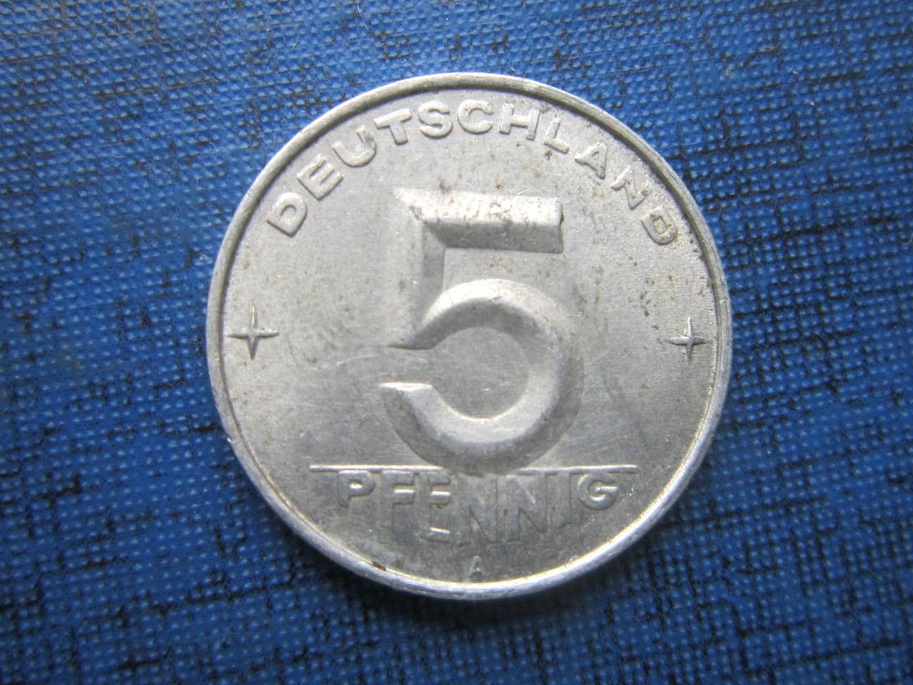 

Монета 5 пфеннигов ГДР Германия 1952-А 1950-А 1948-А три года цена за 1 монету