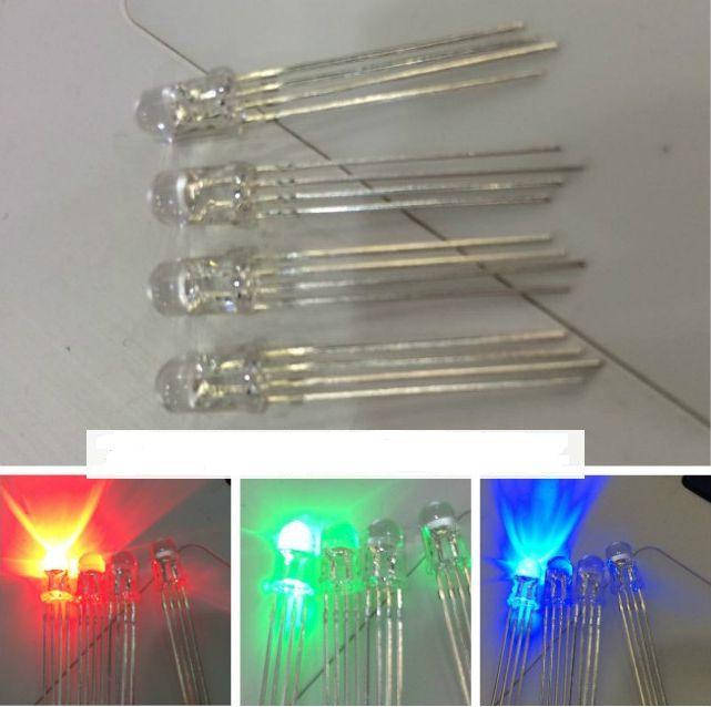 

10 шт. LED 5mm RGB Светодиод 3-х цветный