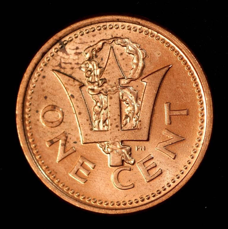 

Монета Барбадоса 1 цент 2005 г.