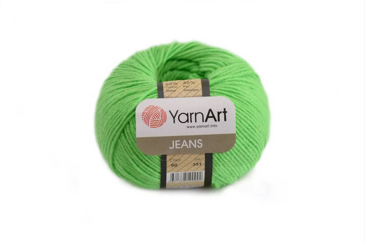 

YarnArt Jeans, Лайм №60, Салатовый