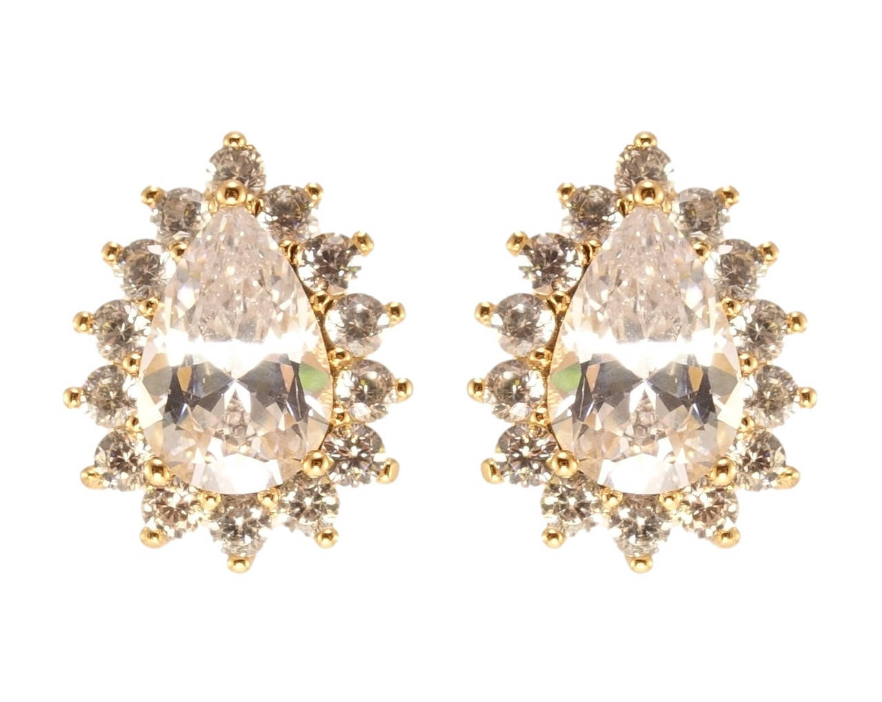 

Серьги Xuping Позолота 18K гвоздики (пусеты) "Кристальные капельки"