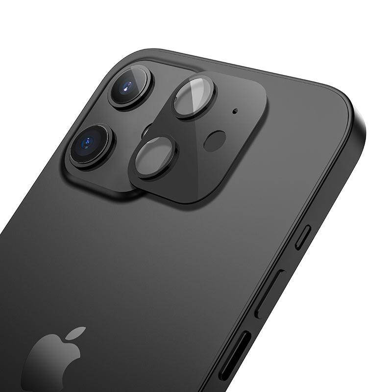 

Защитное стекло на камеру для iPhone 12 mini HOCO A18 3D Metal Черный