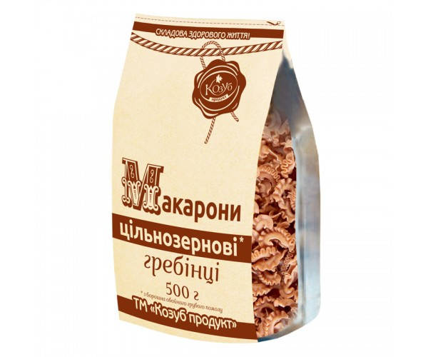 

Макароны цельнозерновые* «Гребенцы» Козуб Продукт 500г