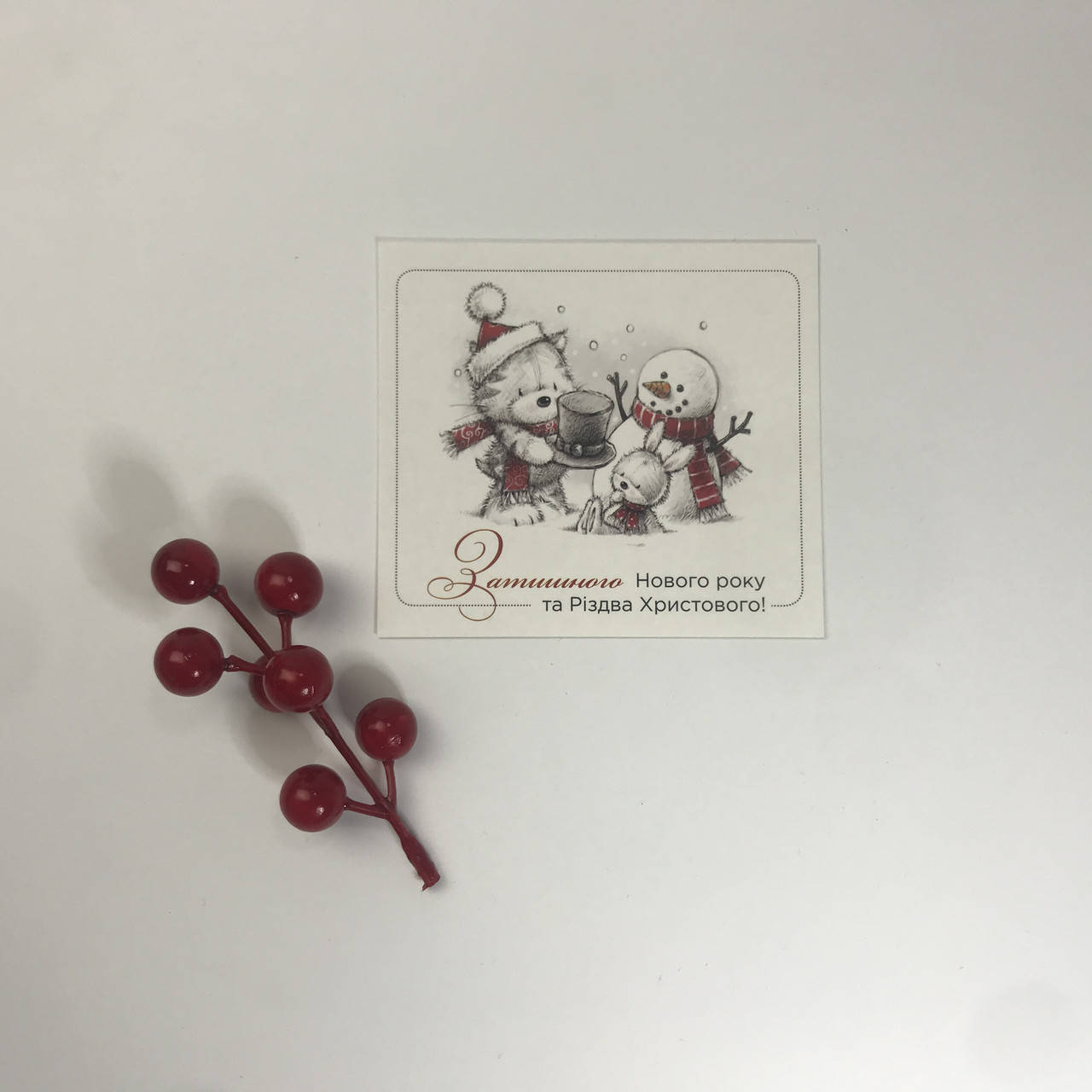 

Открытка "Затишного нового року", 100*90 мм (5 шт.)