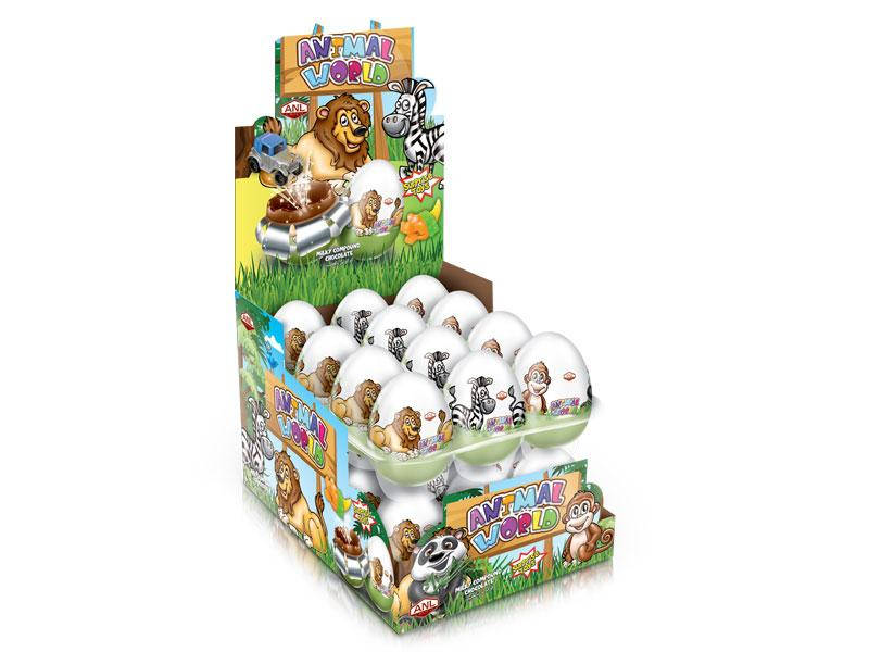 

Шоколадное яйцо Мир Животных Animal World 25 гр.