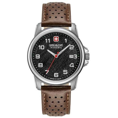 

Часы наручные мужские Swiss Military-Hanowa 06-4231.7.04.007 кварцевые, коричневый ремешок из кожи, Швейцария