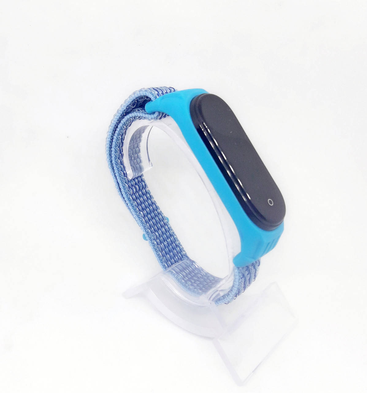 

Ремешок для фитнес браслета MiBand 3/4 нейлон ми бенд 3/4 голубой