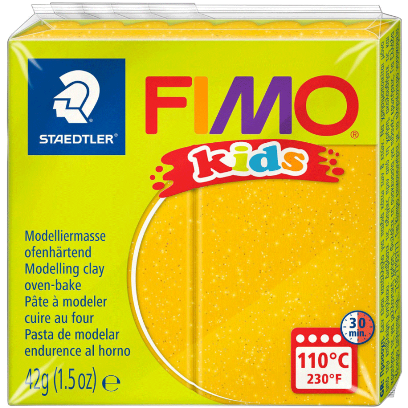 

Полимерная глина Fimo Kids золото с блестками 42 грамма Staedtler, 8030112