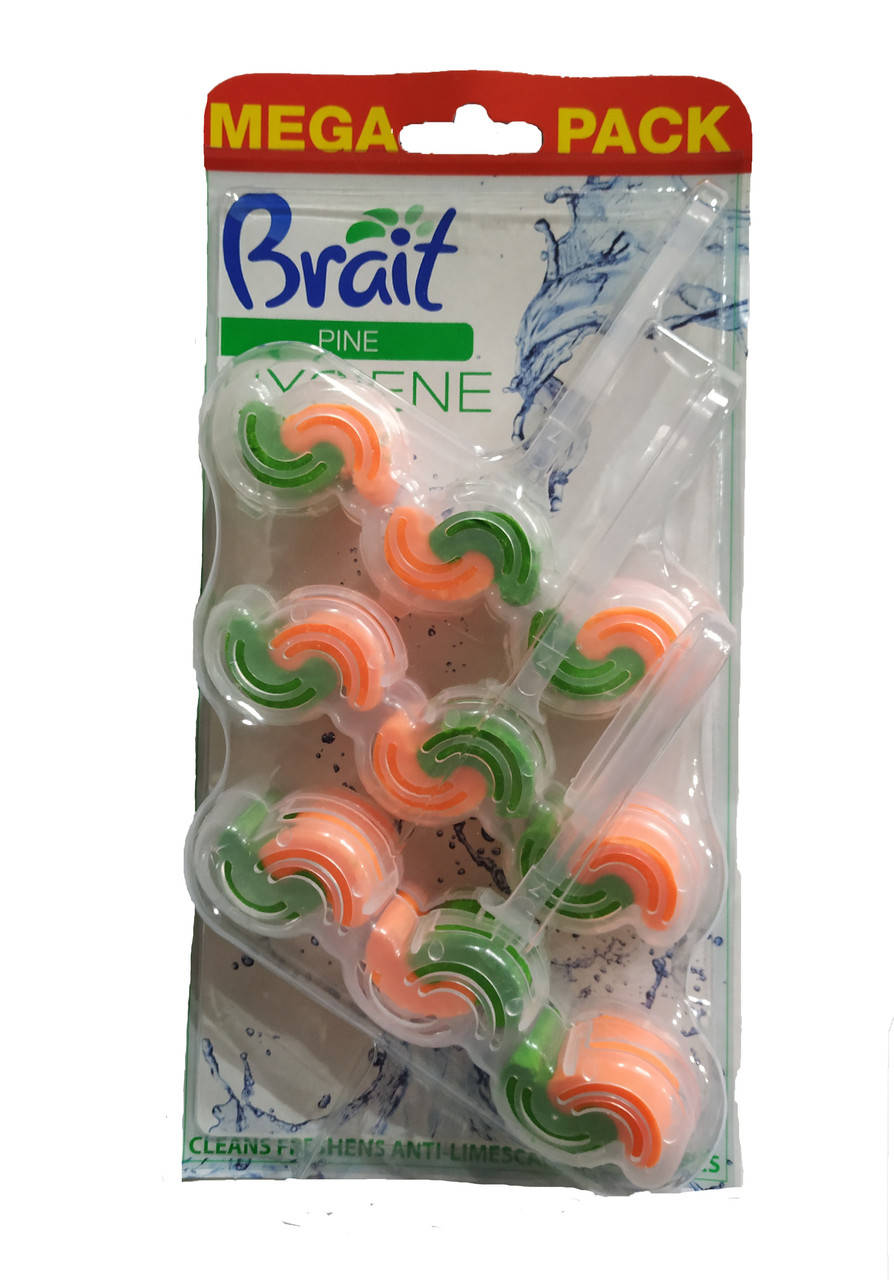 

Подвесной туалетный блоки для унитаза с ароматом хвои Brait Pine Megapack 3штx45г