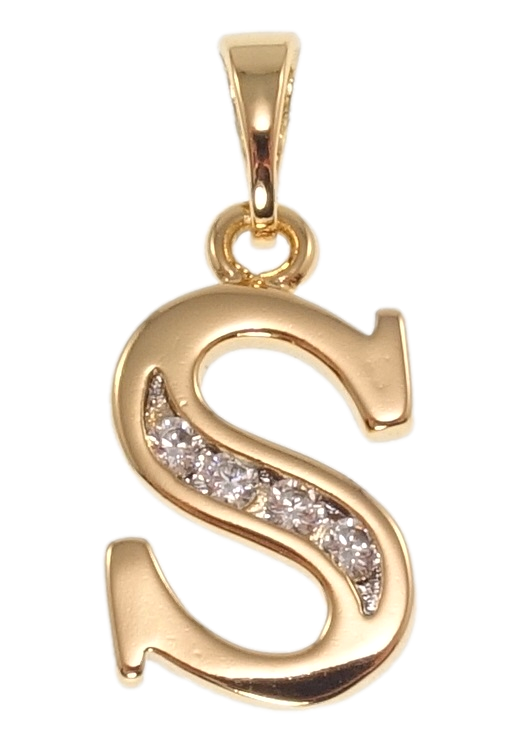 

Кулон Xuping Позолота 18K + Родий "Буква S" для цепочки до 5мм