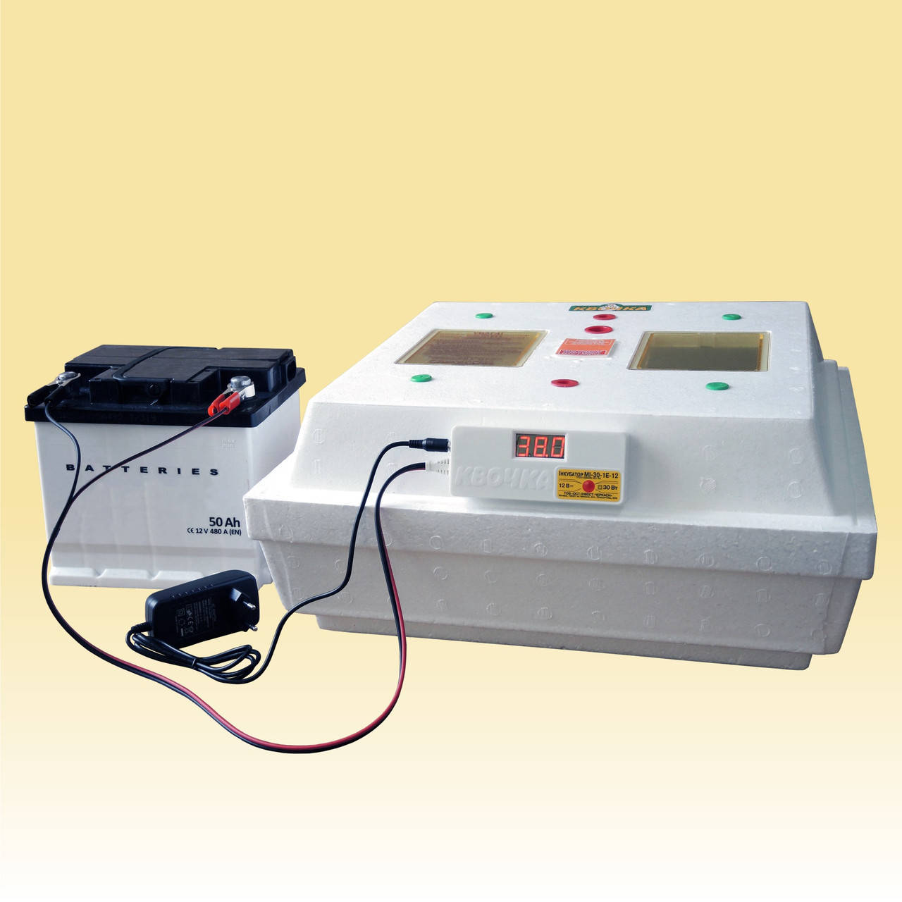 

Инкубатор Квочка МИ-30-1-Э | ТЭН | 12v