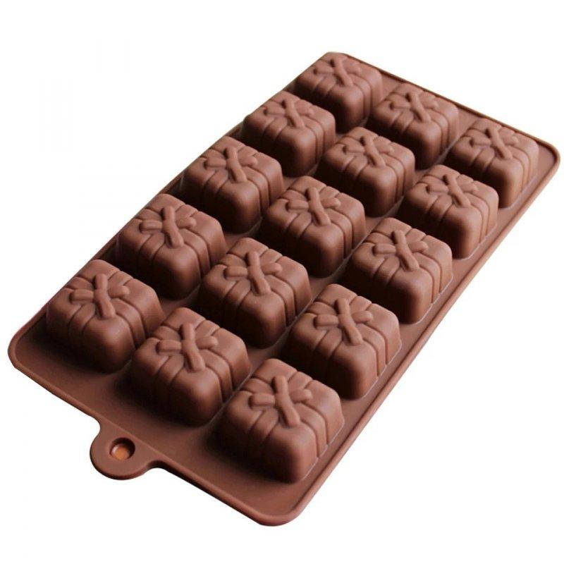 

Форма силиконовая для льда и конфет "Подарки" 15 шт