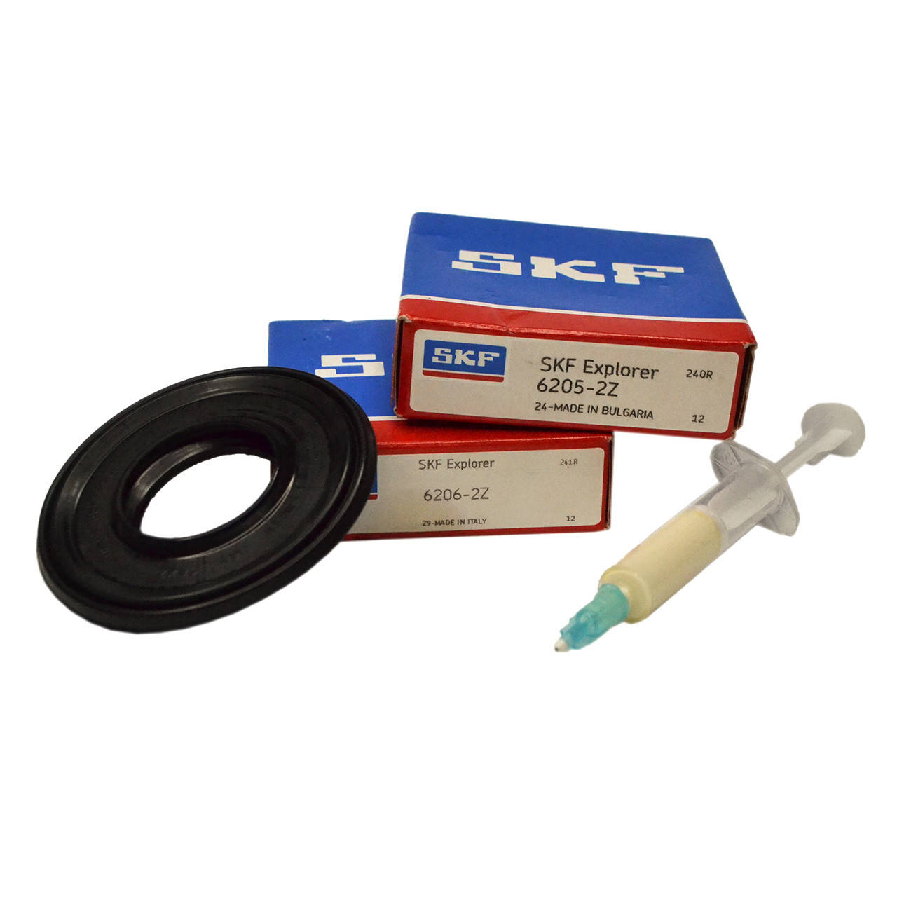 

Комплект подшипников (SKF 6204, 6205), сальник 30*52/65*7/10 Indesit Ariston.