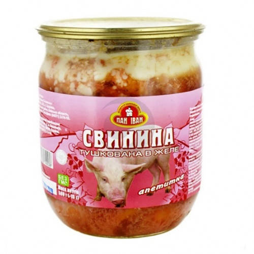 

Тушенка Свиная Кусковая в Желе Аппетитная Пан Иван 500 г Украина