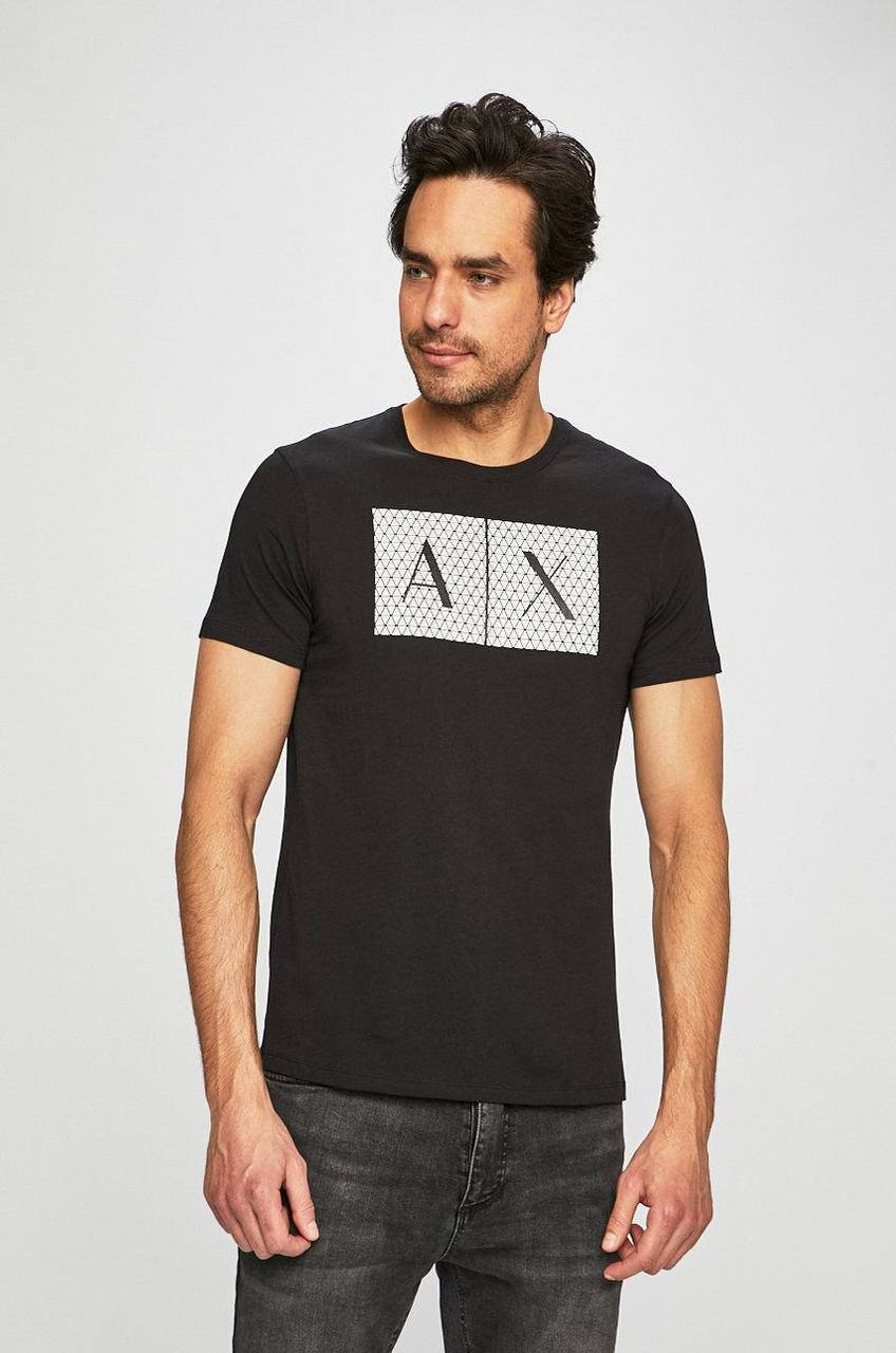 

Футболка мужская Armani Exchange, черная армани XL