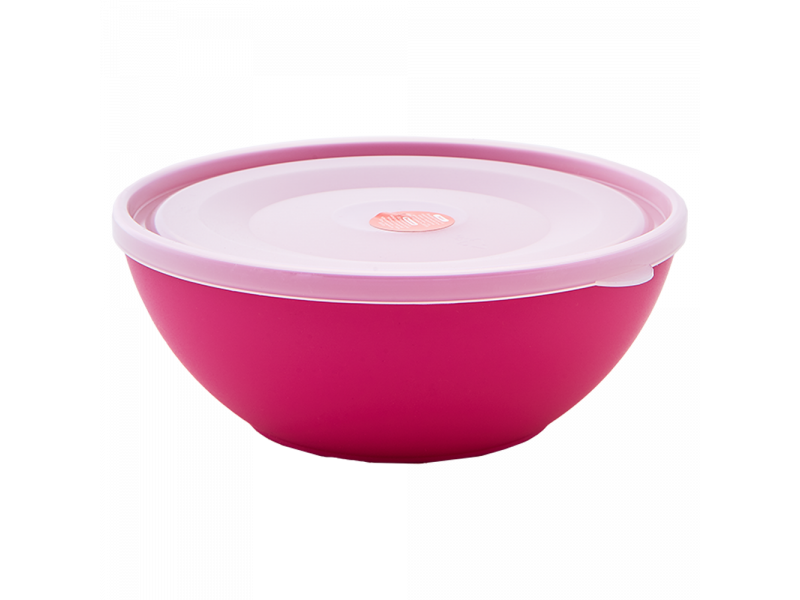 

Миска с крышкой 3л. (_т.розовая/пр.)