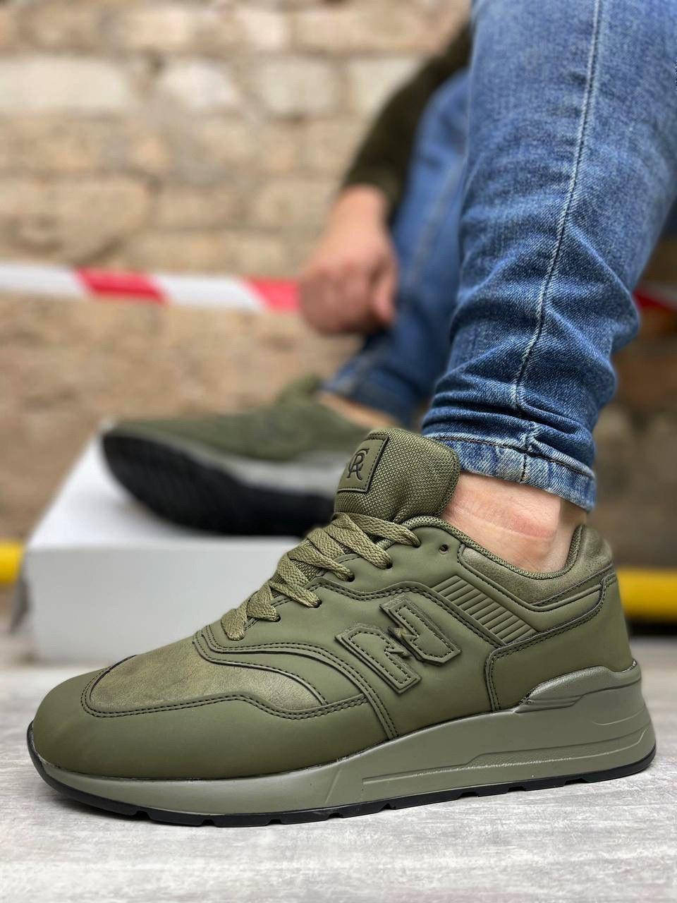 

Оливкові кросівки у стилі New Balance 44, Оливковый