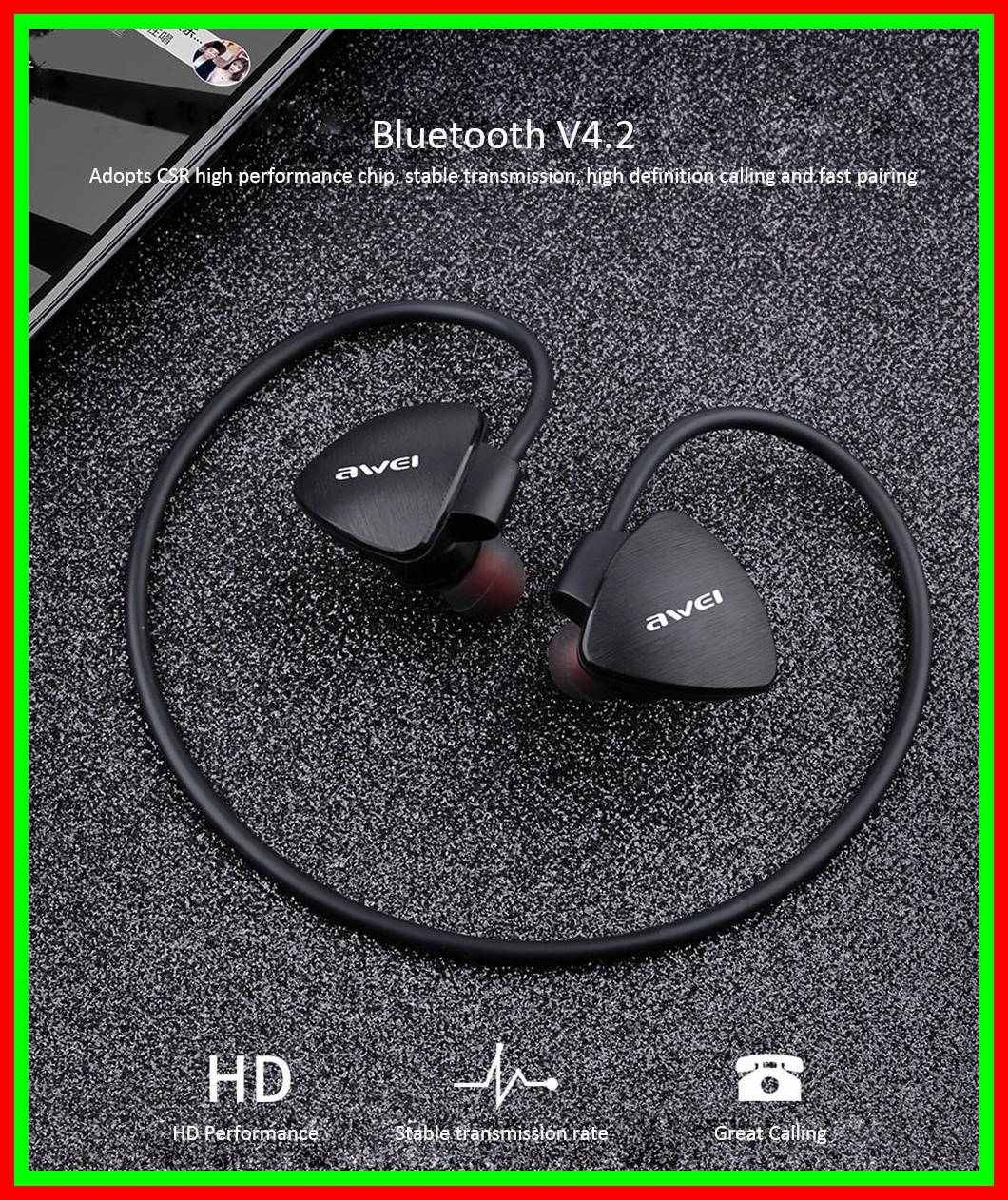 

Беспроводные наушники Awei A847BL Bluetooth Black, Черный