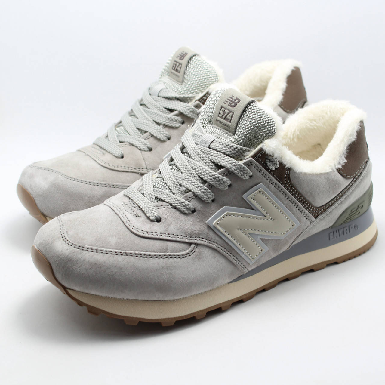 

Кроссовки мужские New Balance ML574ST, замш, зимние, светло-серый 44