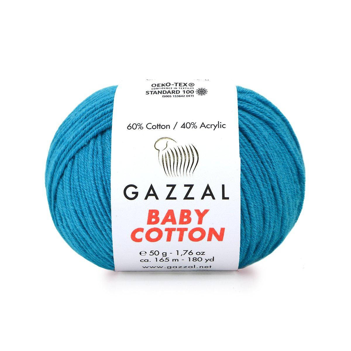 

Gazzal Baby Cotton № 3428 темная бирюза