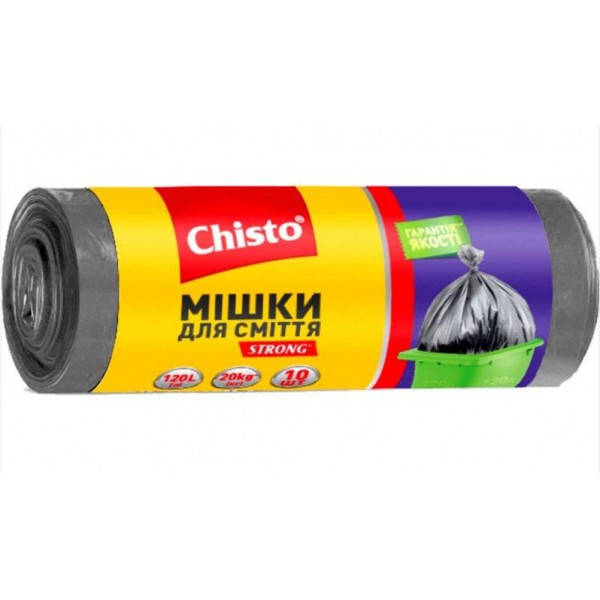 

Пакеты для мусора Chisto 120 л, 10 шт