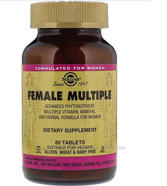 

Solgar, Female Multiple, 60 таблеток