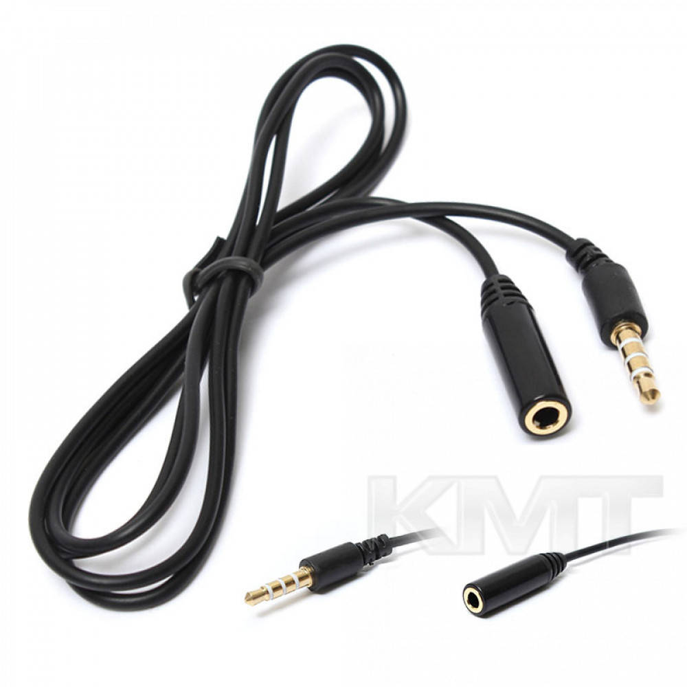 

Аудио удлинитель 3.5 mm (RiLong 3) (1m) Black, Черный