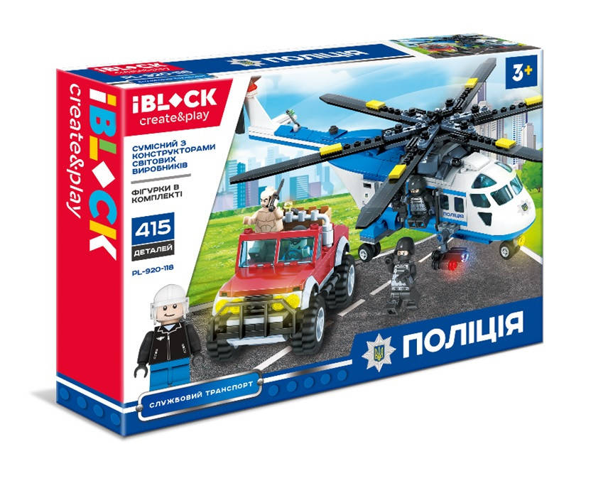 

Конструктор IBLOCK PL-920-118 ПОЛИЦИЯ,415дет., инструкция на укр яз, в собран.кор