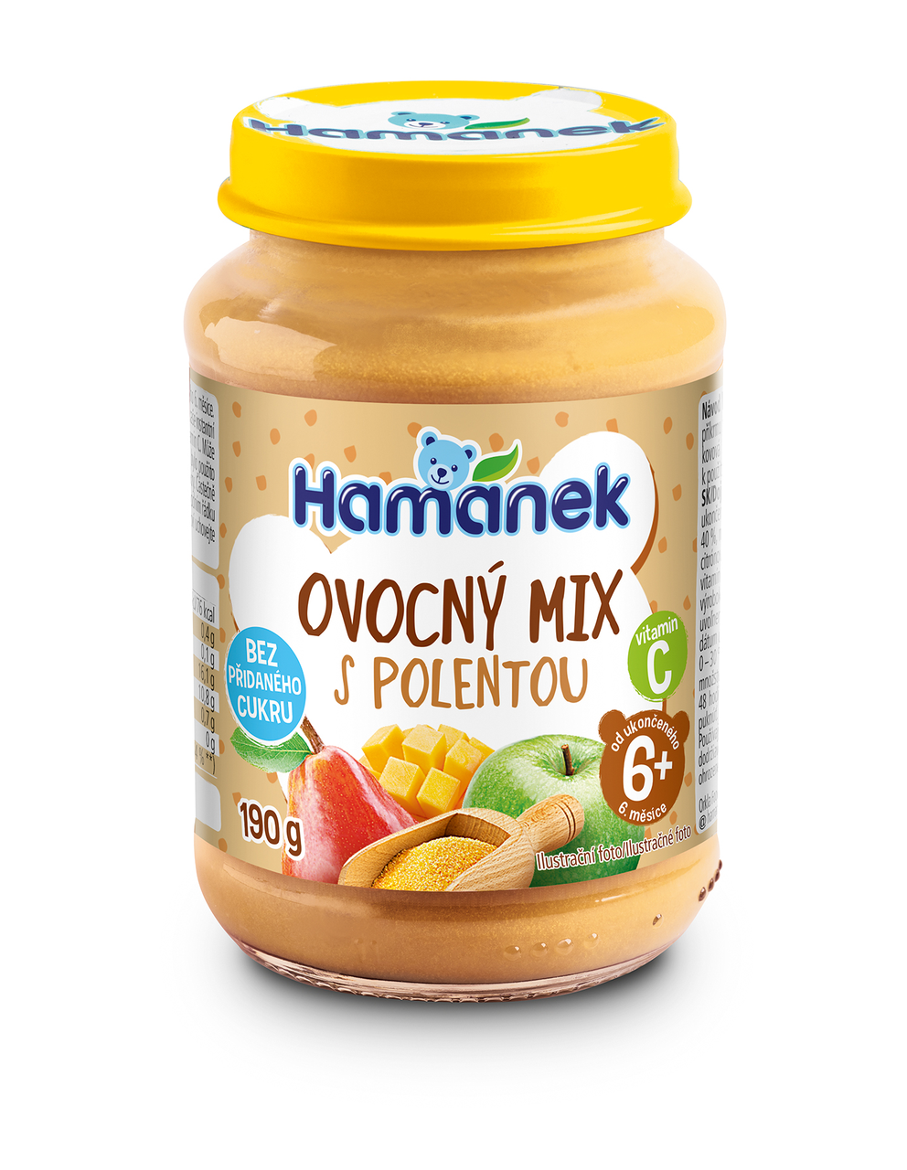 

Пюре фруктовый микс с кукурузной кашей Hamanek, 190г