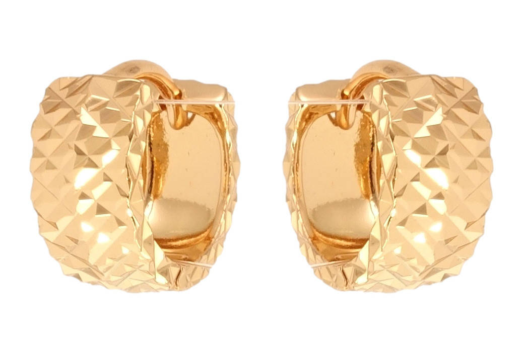 

Серьги Xuping Позолота 18K колечки "Узор насечками"