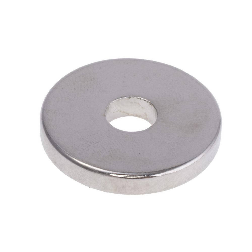 

Магнит NdFeB, Кольцо D25 x d7 x 4mm (N38), Ni+Cu+Ni (никель) HHII