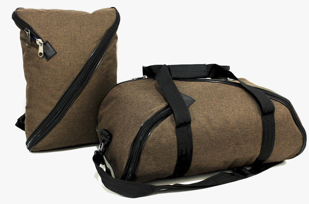 

Практичний та якісний комплект дорожня сумка - рюкзак YR 777 Коричневий