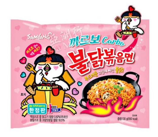 

Корейская лапша Бульдак Карбонара SAMYANG Carbo Hot Chicken Flavor Ramen 130g (Корея)