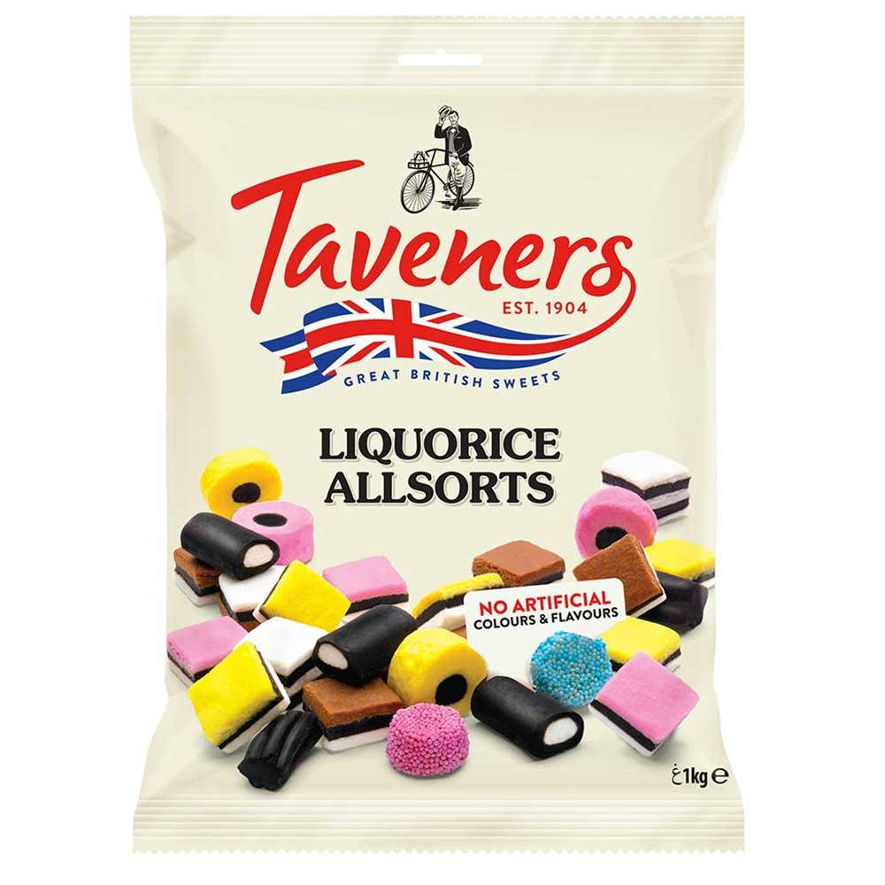

Жевательные конфеты с лакрицей Taveners Liquirice Allsorts 165g