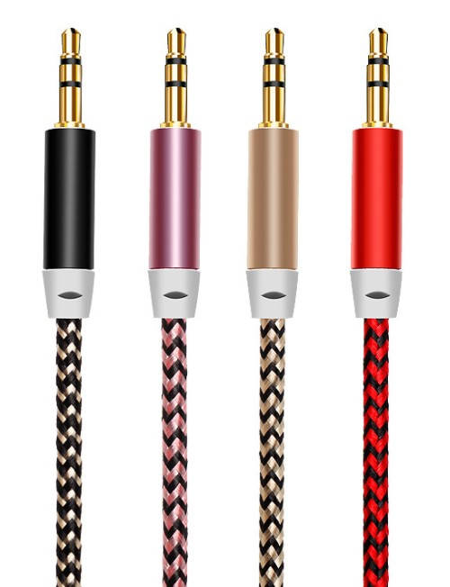 

AUX 3,5mm-3,5mm 1 м ткань сечение 0,5 мм кв