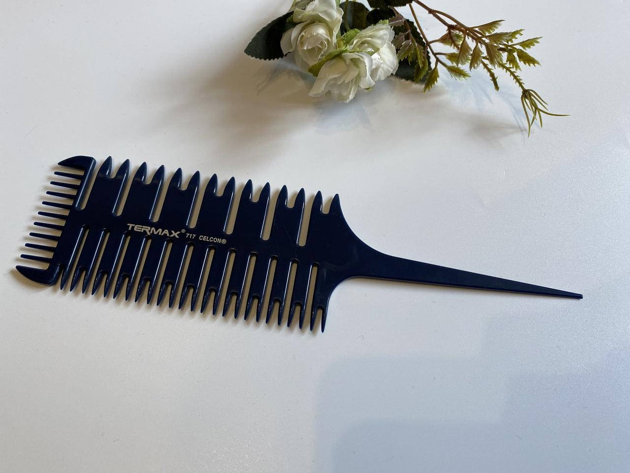 

Расческа гребень универсальная для парикмахера Termax Celcon 717, черная, Черный