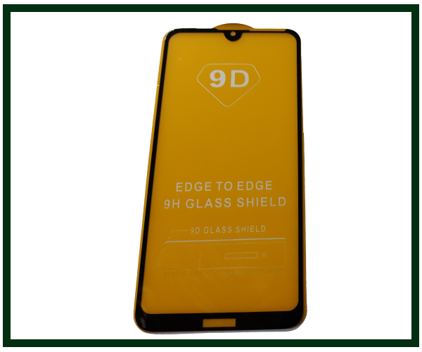 

Защитное стекло дисплея для Huawei Y7 2019 (закаленное стекло) 9D, черное, Черный
