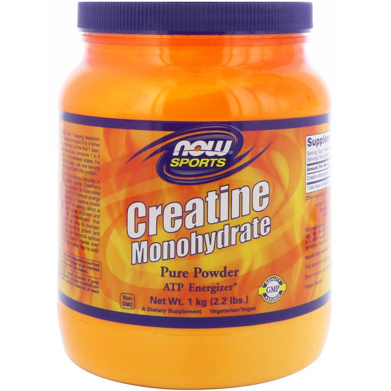 

Креатин, Creatine Monohydrate, Now Food, порошок, 1кг.