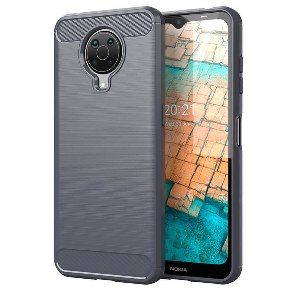 

Накладка Lenuo Carbon Fiber для Nokia G20 Серая, Серый