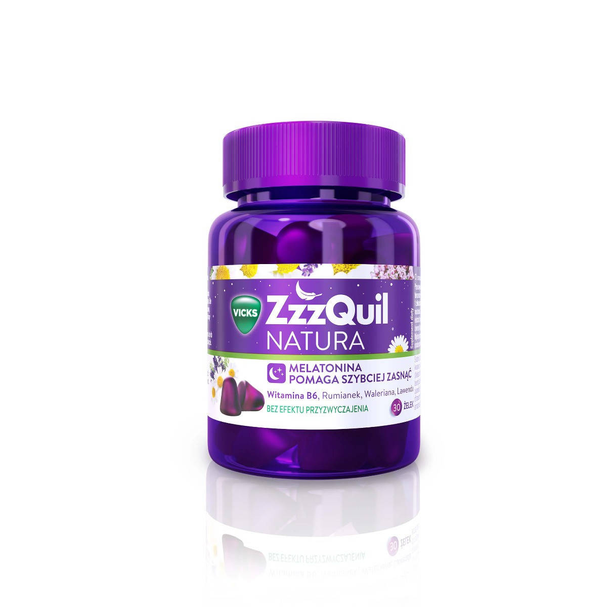 

ZzzQuil Natura мелатонин, валериана, ромашка, лаванда для хорошего сна 30 желеек