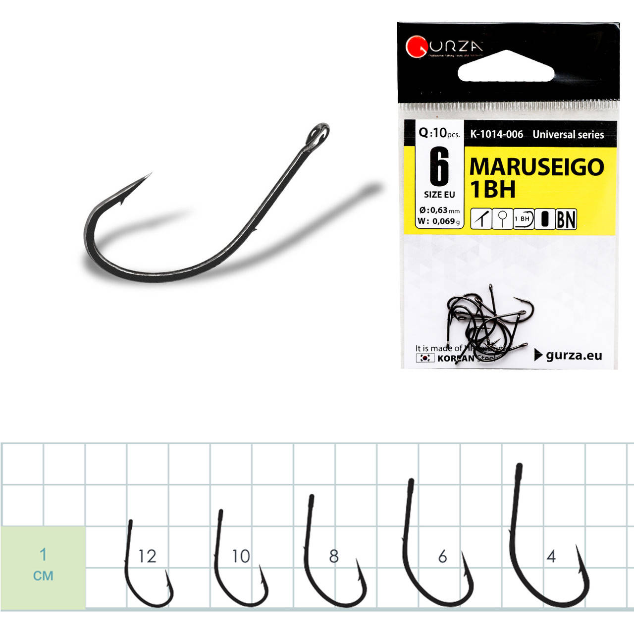 

Гачки GURZA MARUSEIGO 1BH BN #6 10шт