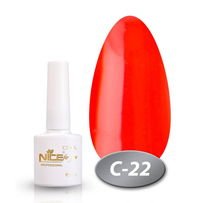 

Гель-лак Nice for you Cool C-22 огненно красный 8,5 мл